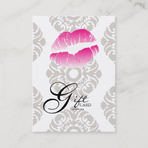 Carte De Réduction Rose de maquillage de lèvres de chèques-cadeau d