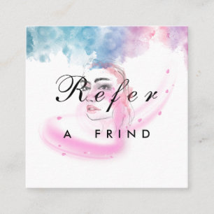 Carte De Réduction Salon de luxe avec gouttes de paillettes violettes