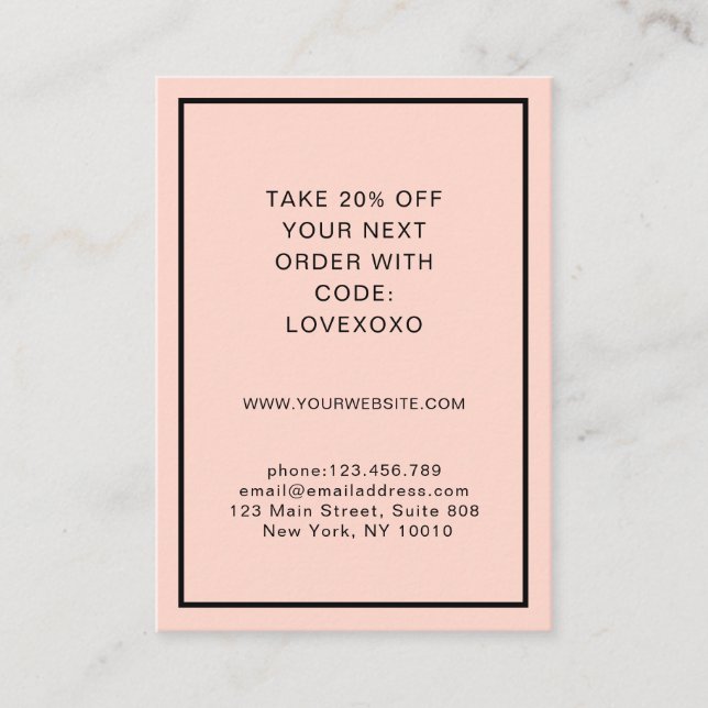 Carte de réduction simple et moderne (Devant)