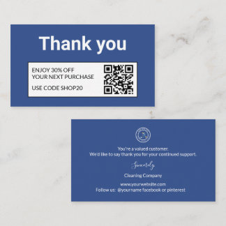Carte De Réduction Société de nettoyage | Service de nettoyage à logo