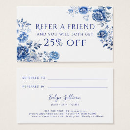 Carte de référence à la chinoiserie florale