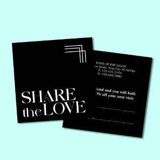 Carte de référence Boho noir blanc simple et éléga