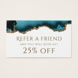 Carte de référence d'Agate de parties scintillant 