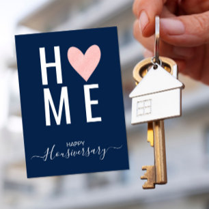 Carte de référence d'anniversaire de maison joyeux