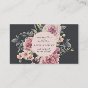 Carte de référence du logo floral foncé