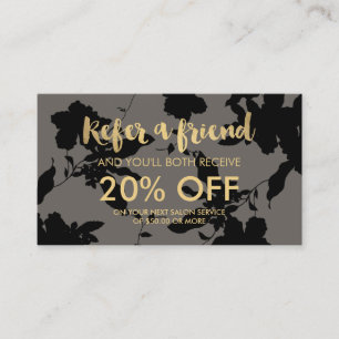 Carte de référence du salon gris Black Floral Gold