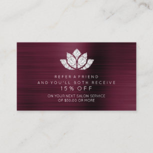Carte de référence du salon Lotus Burgundy Diama