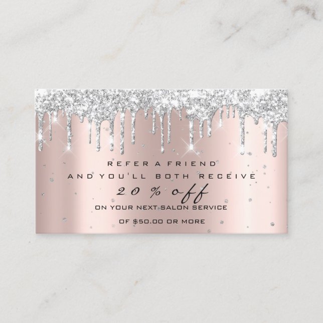 Carte de référence du salon Silver Maquillage Lash (Devant)