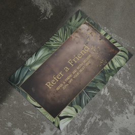 Carte de référence en cuir moderne élégante