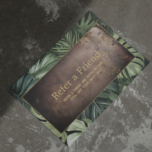 Carte de référence en cuir moderne élégante