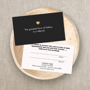 Carte de référence Gold Heart Beauty Salon