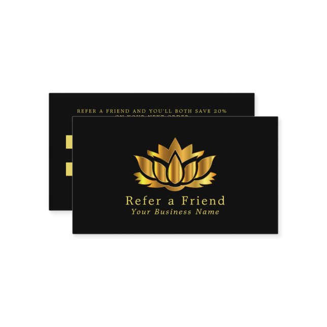 Carte de référence Gold Lotus Flower (Devant/Arrière en situation)