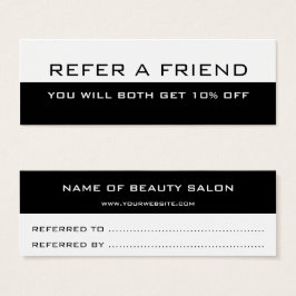 Carte de référence moderne minimaliste noir blanc