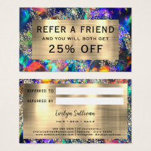 Carte de référence opale bleue parties scintillant