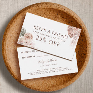 Carte de référence rose Boho