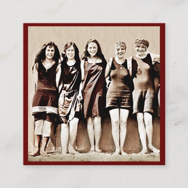 Carte De Référencement Amis en costumes de bain (Devant)