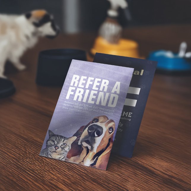 Carte De Référencement Animaux de compagnie assis Bain Salon Grooming Foo (Créateur téléchargé)