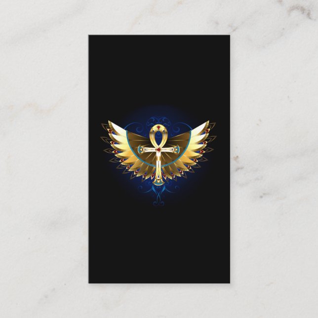 Carte De Référencement Ankh or avec ailes (Devant)