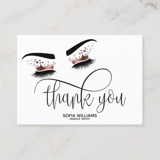 Carte De Référencement Beau oeil Brown Wink avec Gold Crown (Devant)