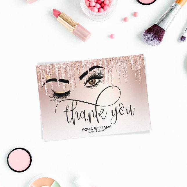 Carte De Référencement Beau oeil Brown Wink avec Gold Crown (Créateur téléchargé)