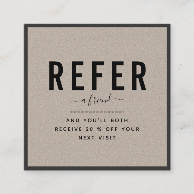 Carte De Référencement Bordure papier kraft gras Ajouter votre logo Terre (Devant)