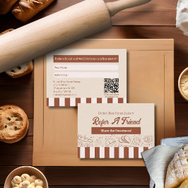 Carte De Référencement Boulangerie moderne classique Brown Beige