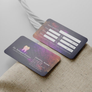 Carte De Référencement Clinique dentaire professionnelle Rose Gold Tooth