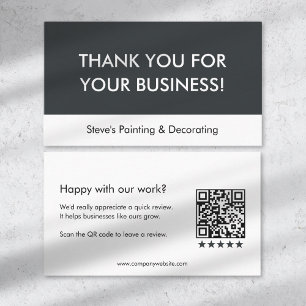 Carte De Référencement Code QR de remerciement pour un avis sur l'entrepr