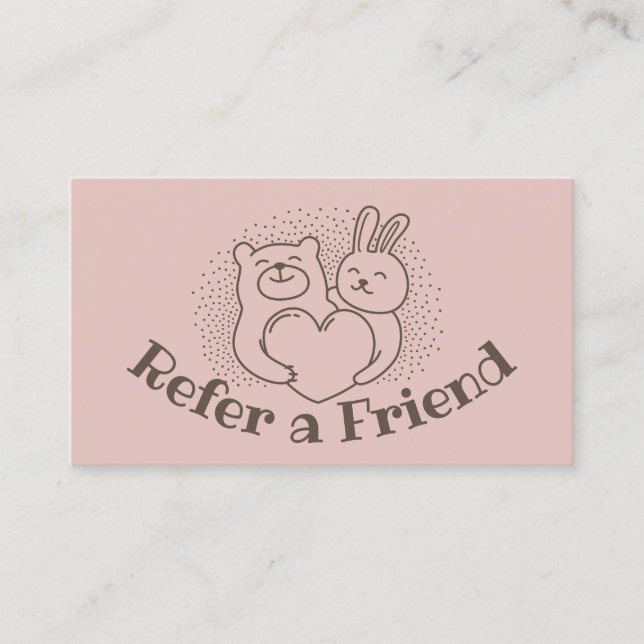 Carte De Référencement Cute Forest Animals Rustic Kraft Referendum (Devant)