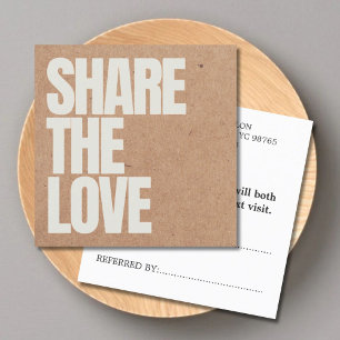 Carte De Référencement Élégant Imprimé Kraft Beige Salon Gras