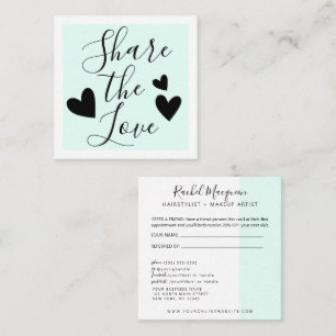 Carte De Référencement Élégant minimal Mint Vert blanc Script