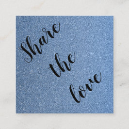 Carte De Référencement Élégant partager l'amour parties scintillant bleu 