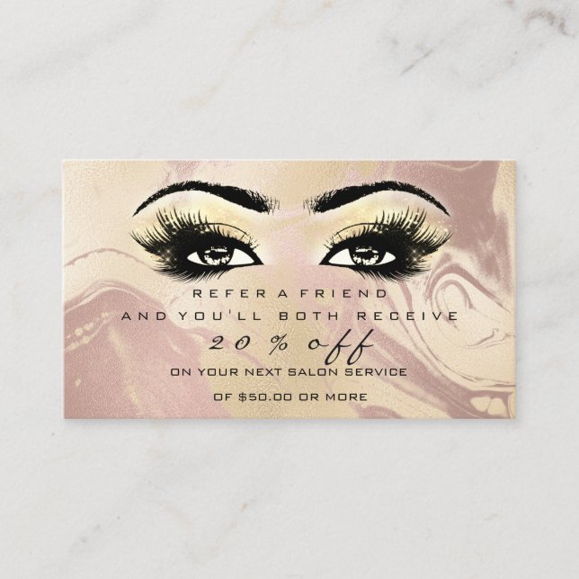 Carte De Référencement Extension de maillot de maquillage en marbre de la (Devant)