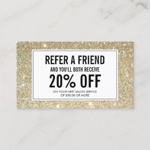 Carte De Référencement Eyelashes avec Gold Parties scintillant Salon Cart