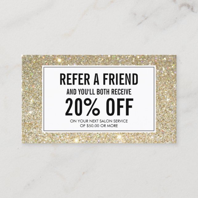 Carte De Référencement Eyelashes avec Gold Parties scintillant Salon Cart (Devant)