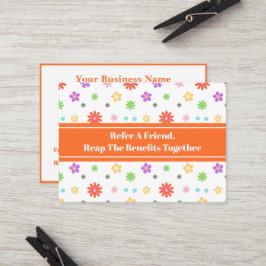 Carte De Référencement Flore colorée mignonne Motif sans couture