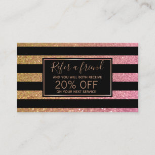 Carte De Référencement Grilles de Parties scintillant Gold Rose de luxe -