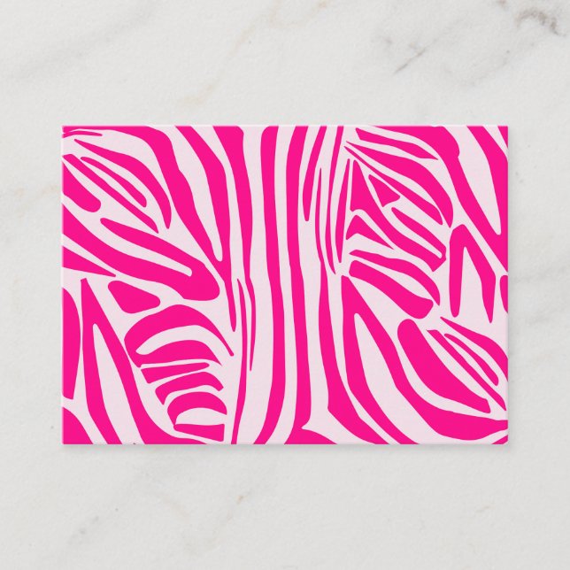 Carte De Référencement Impression zèbre rose (Devant)