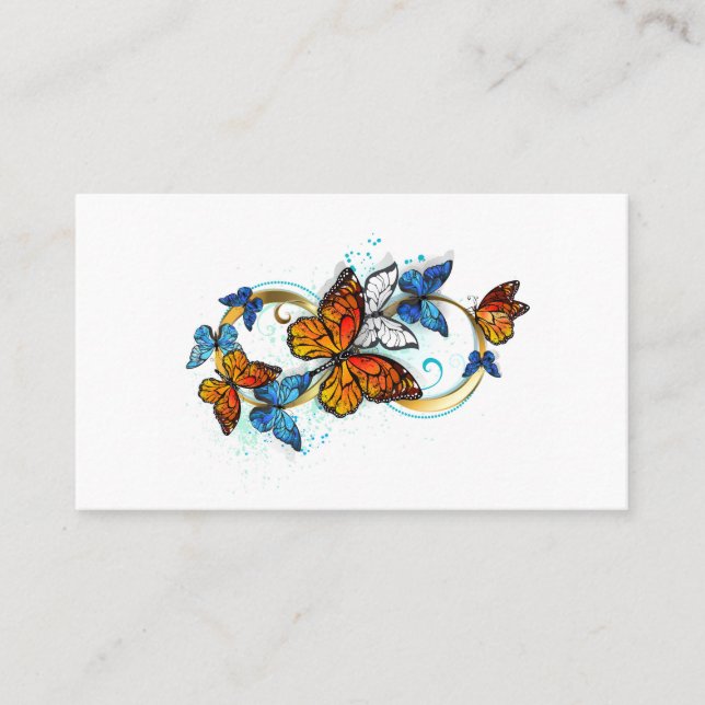 Carte De Référencement Infinité de papillons monarques (Devant)