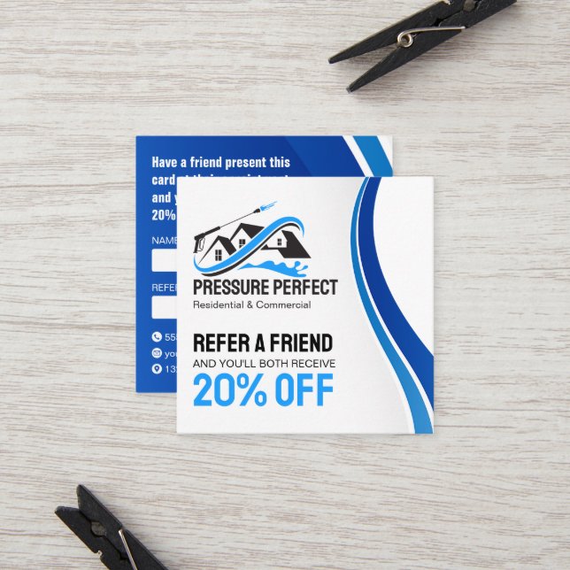 Carte De Référencement Lavage de pression professionnel et nettoyage de l (Devant/Arrière en situation)