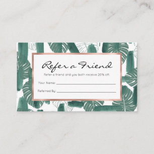 Carte De Référencement Les Feuilles de la Monstère blanche moderne Broch