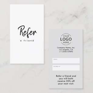 Carte De Référencement Logo d'entreprise minimaliste moderne simple