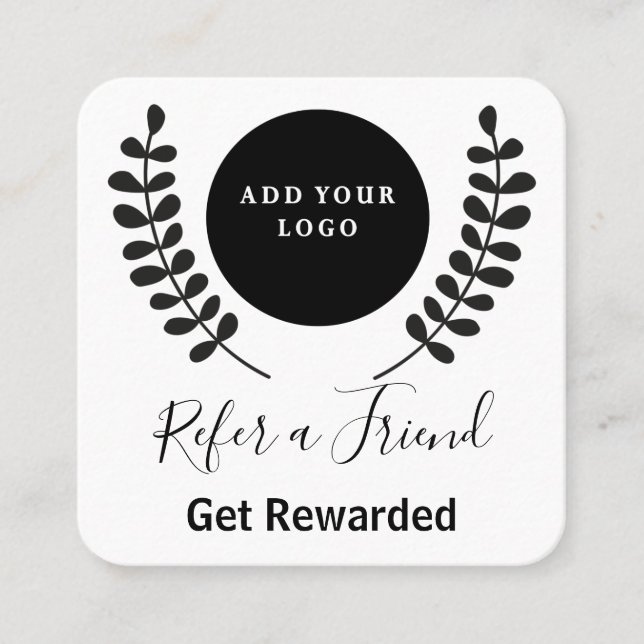 Carte De Référencement Logo moderne noir et blanc Professionnel (Devant)