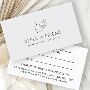 Carte De Référencement Moderne, Line Art, Femme, Feuilleté, Salon, Gris