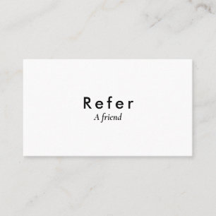 Carte De Référencement Moderne simple noir et blanc