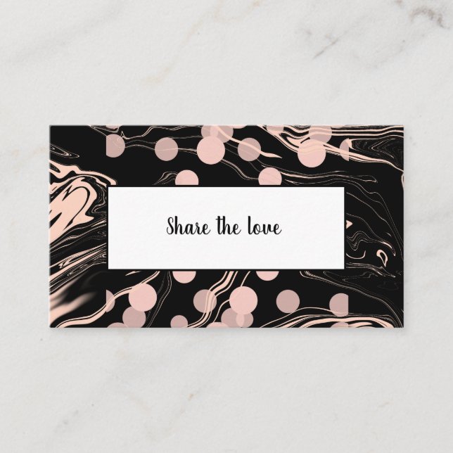 Carte De Référencement noir marbré (Devant)