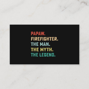 Carte De Référencement Papaw Pompier Homme Mythe Légende Papa Cadeaux