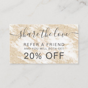 Carte De Référencement Parties scintillant moderne en marbre blanc maquil