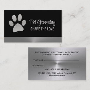 Carte De Référencement Paw Chien Argent sur le service Grossiste pour Ani