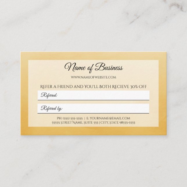 Carte De Référencement Professionnel simple ami jaune aiguillage (Devant)